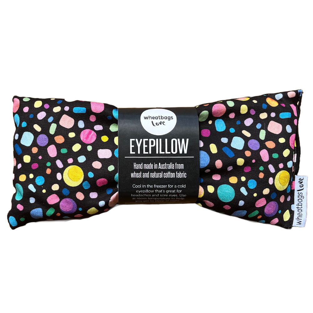 Wheatbags Love | EYE PILLOW | Soothing Lavender | Black Pebbles