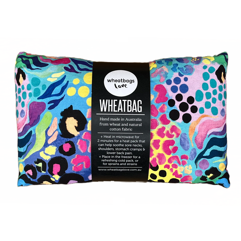 Wheatbags Love | HEAT PACK | Soothing Lavender | Electric Leopard Print