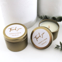 CANDLE TINS | Custom | Logo | Wedding | Baby Shower | Thank you | Favour | Bonbonniere | Travel Tin | Design Your Own | Personalise