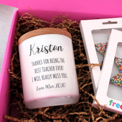 Teacher Gift | Superhero | Personalised | Boxed Soy Candle | Thank you
