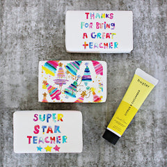 TEACHER CHRISTMAS Mini Custom Hamper | PERSONALISED | Chocolate, Hand Cream & Soap Gift Pack | Thank You | Christmas | Kris Kringle