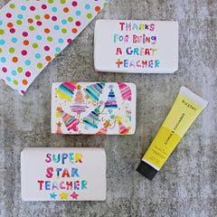 TEACHER CHRISTMAS Mini Custom Hamper | PERSONALISED | Chocolate, Hand Cream & Soap Gift Pack | Thank You | Christmas | Kris Kringle