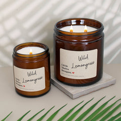 Artisan Soy Candle | JASMINE & ROSE MUSK | Amber Glass Jar | 2 SIZES