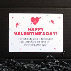 VALENTINE'S DAY Custom Hamper | PERSONALISED | Soy Candle & Chocolate Gift Pack | I Love You | Black