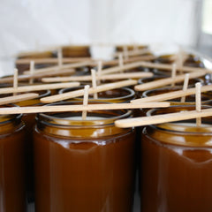 CUSTOM DATE Soy Candle | Personalised Gifts | Create Your Own Candle Label | Amber Glass Jar