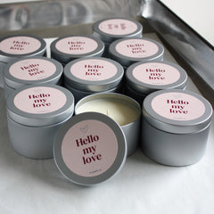 CANDLE TINS | Custom | Logo | Wedding | Baby Shower | Thank you | Favour | Bonbonniere | Travel Tin | Design Your Own | Personalise