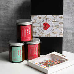 XMAS CHOCOLATE LOVER Custom Hamper | PERSONALISED | Soy Candle & Chocolate Gift Pack | BLACK | Christmas